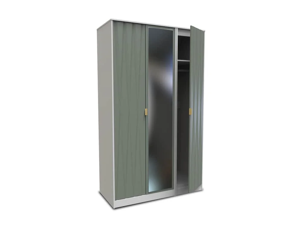 Welcome Welcome Las Vegas 3 Door Tall Mirrored Triple Wardrobe (Assembled)