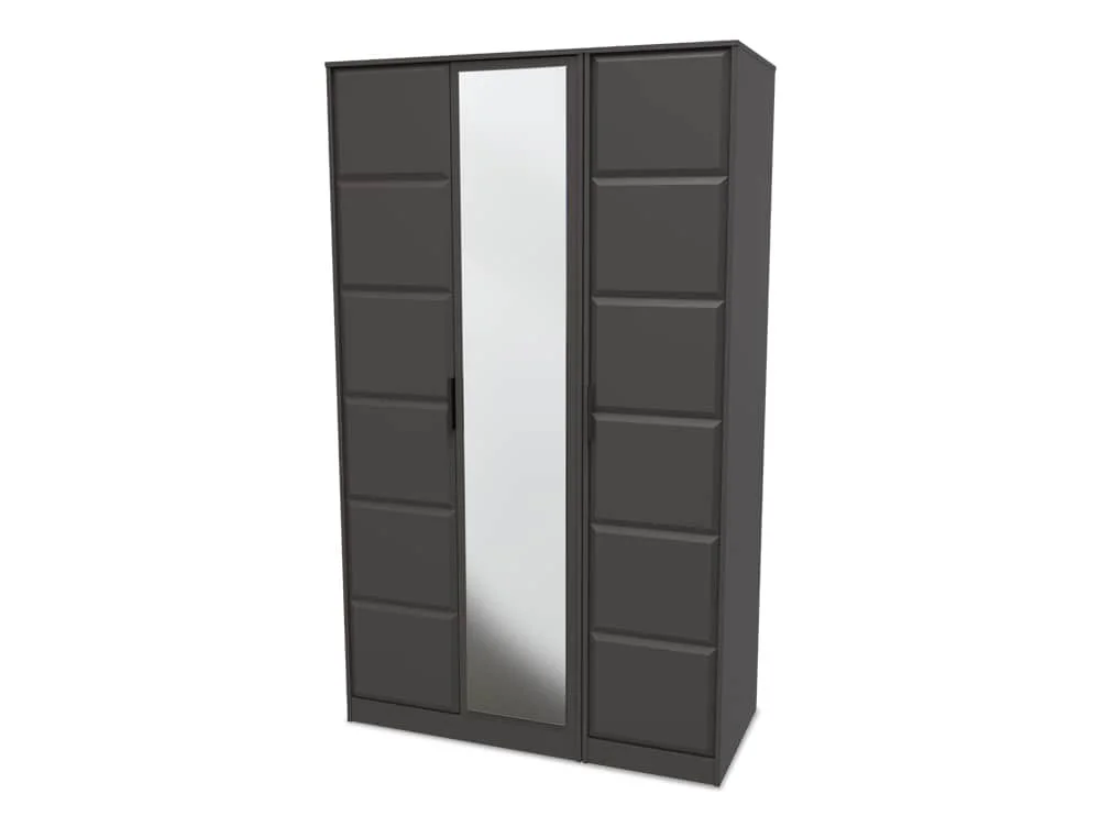 Welcome Welcome New York 3 Door Tall Mirrored Triple Wardrobe (Assembled)