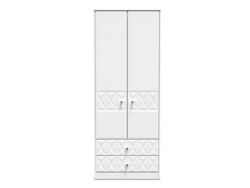 Welcome Welcome San Jose 2 Door 2 Drawer Tall Double Wardrobe (Assembled)