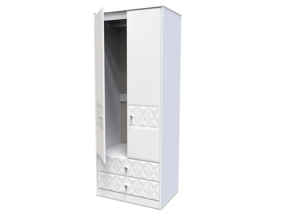 Welcome Welcome San Jose 2 Door 2 Drawer Tall Double Wardrobe (Assembled)