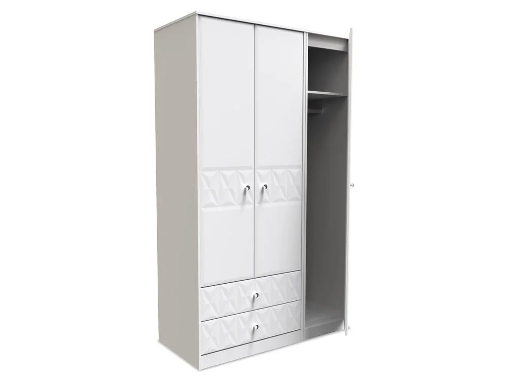 Welcome Welcome San Jose 3 Door 2 Drawer Tall Triple Wardrobe (Assembled)