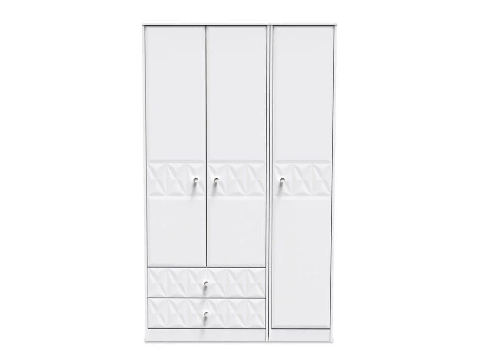 Welcome Welcome San Jose 3 Door 2 Drawer Tall Triple Wardrobe (Assembled)