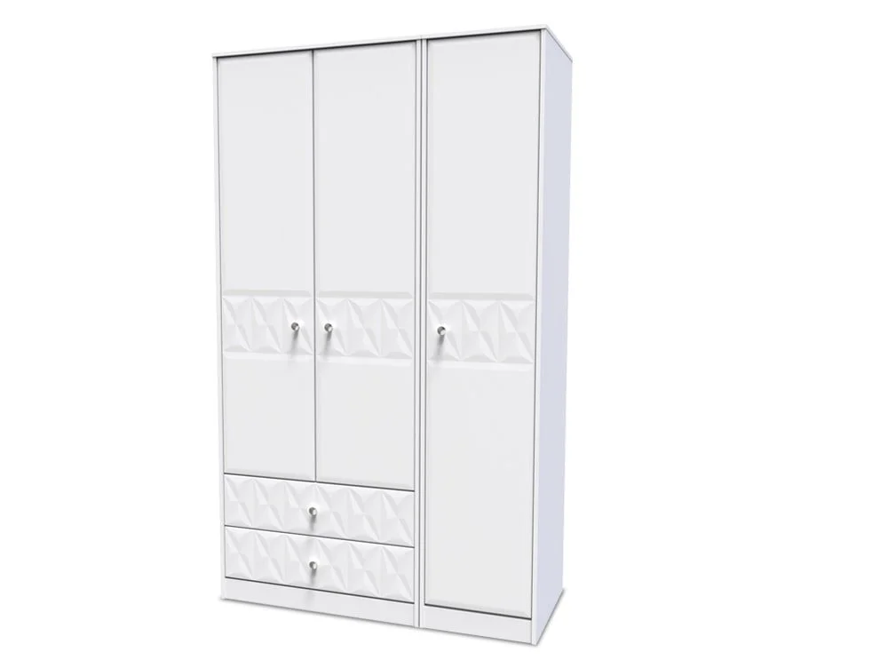 Welcome Welcome San Jose 3 Door 2 Drawer Tall Triple Wardrobe (Assembled)