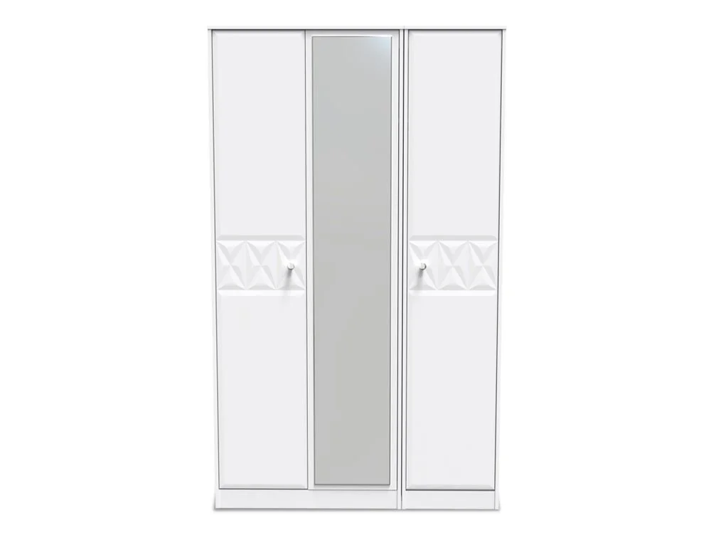 Welcome Welcome San Jose 3 Door Tall Mirrored Triple Wardrobe (Assembled)