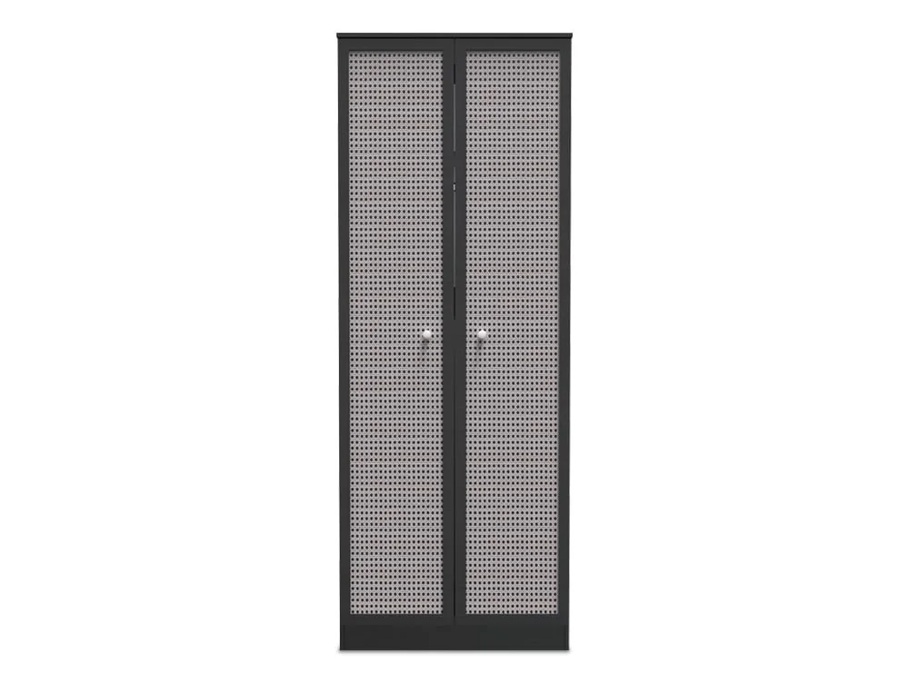 Welcome Welcome Rattan Look 2 Door Double Wardrobe (Assembled)