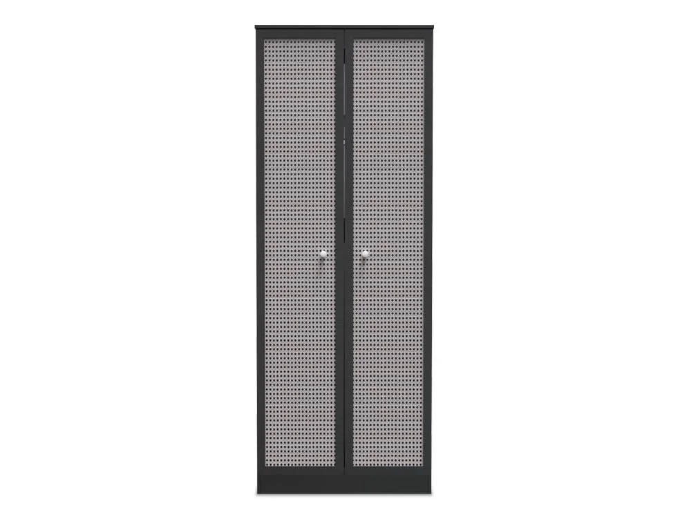 Welcome Welcome Rattan Look 2 Door Tall Double Wardrobe (Assembled)