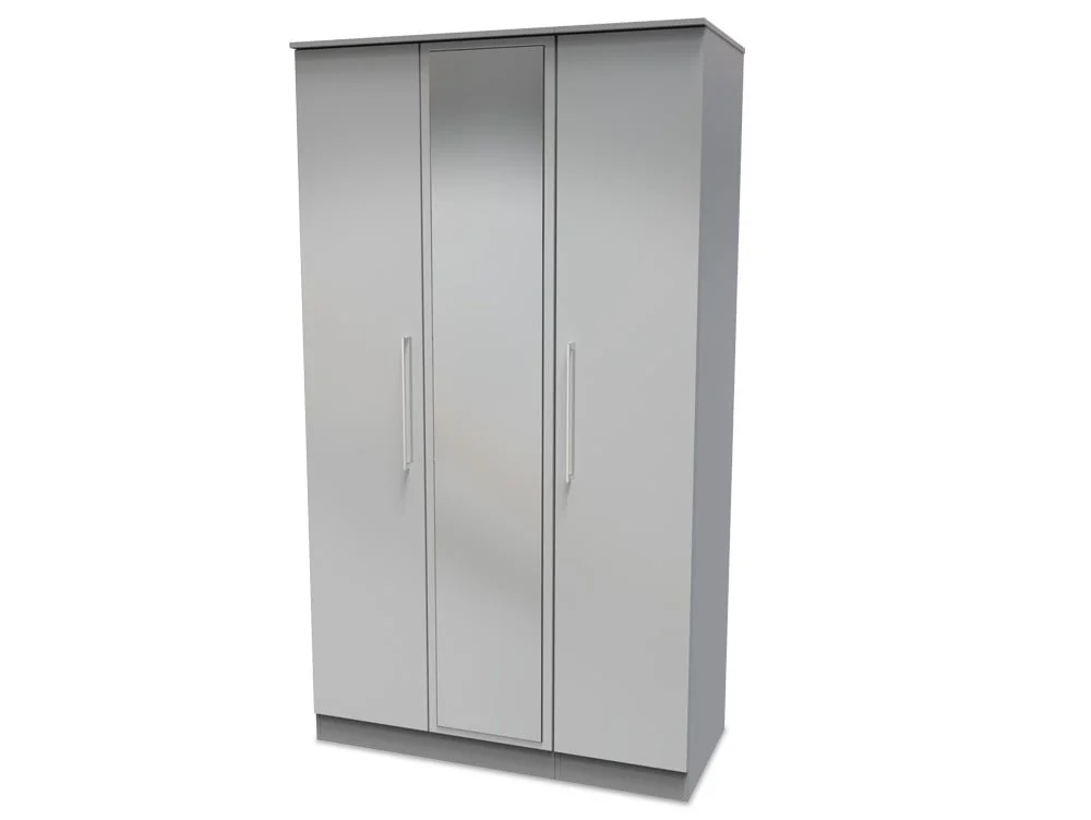 Welcome Welcome Worcester 3 Door Mirrored Triple Wardrobe (Assembled)