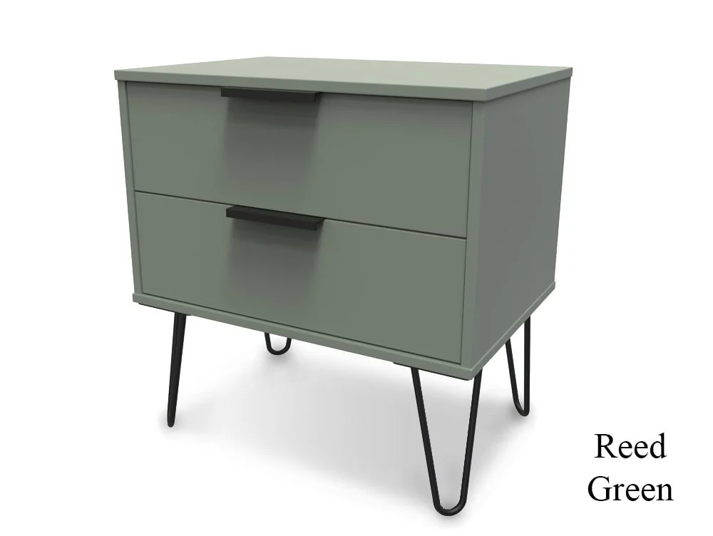 Welcome Welcome Hong Kong 2 Drawer Wide Bedside Table (Assembled)