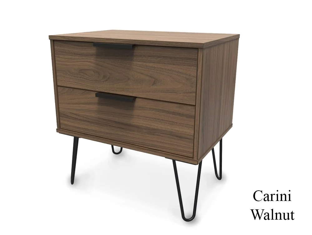 Welcome Welcome Hong Kong 2 Drawer Wide Bedside Table (Assembled)