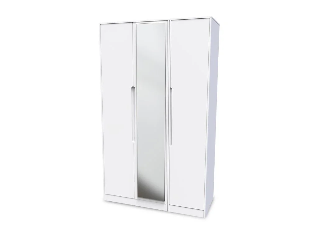 Welcome Welcome Monaco 3 Door Tall Mirrored Triple Wardrobe (Assembled)