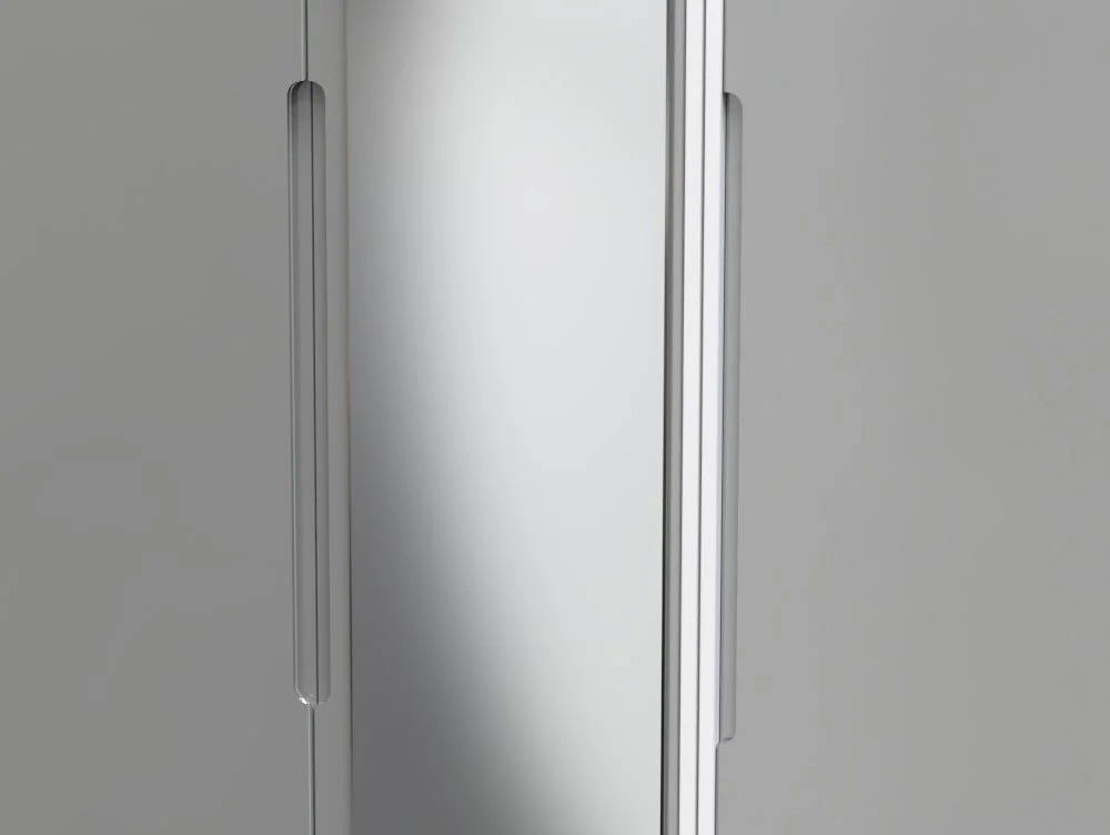 Welcome Welcome Monaco Gloss 3 Door Tall Mirrored Triple Wardrobe (Assembled)