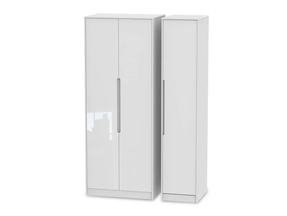 Welcome Welcome Monaco Gloss 3 Door Tall Triple Wardrobe (Assembled)