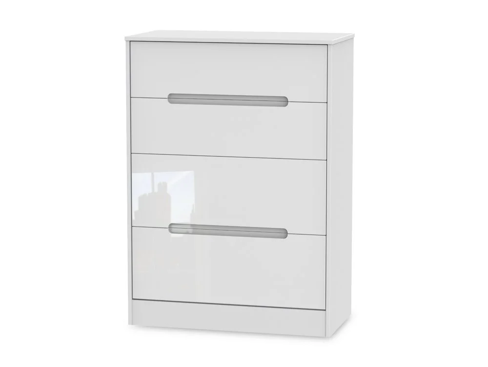 Welcome Welcome Monaco Gloss 4 Drawer Deep Chest of Drawers (Assembled)