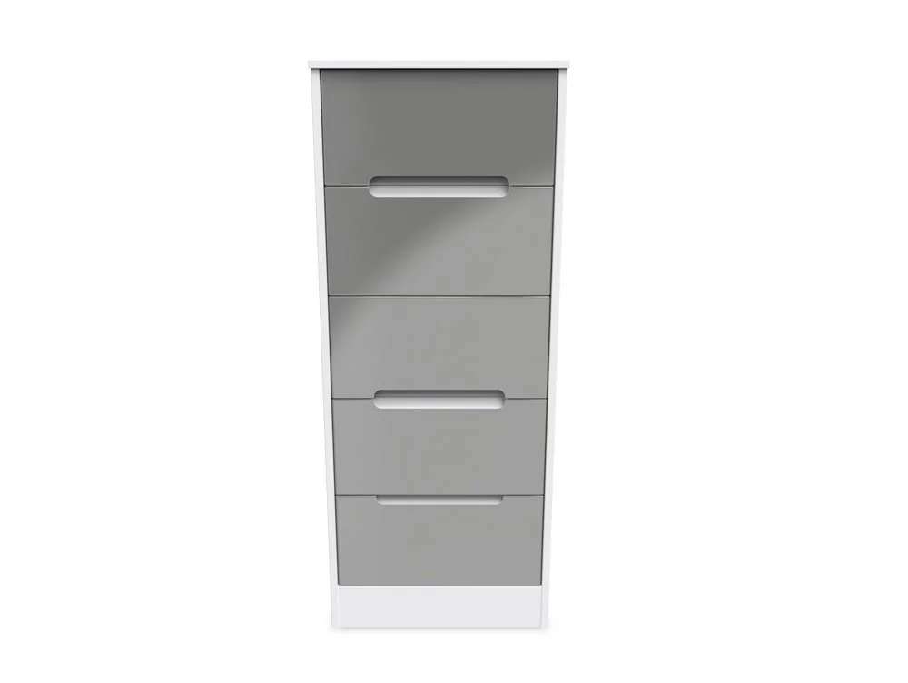 Welcome Welcome Monaco Gloss 5 Drawer Tall Narrow Chest of Drawers (Assembled)