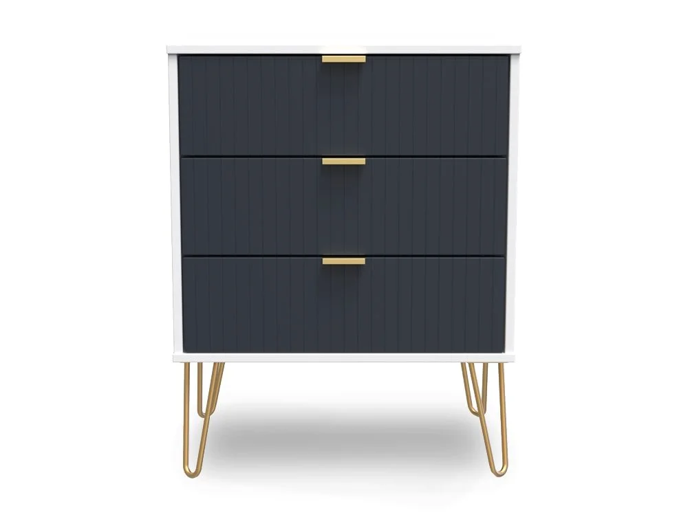 Welcome Welcome Linear 3 Drawer Midi Chest of Drawers (Assembled)