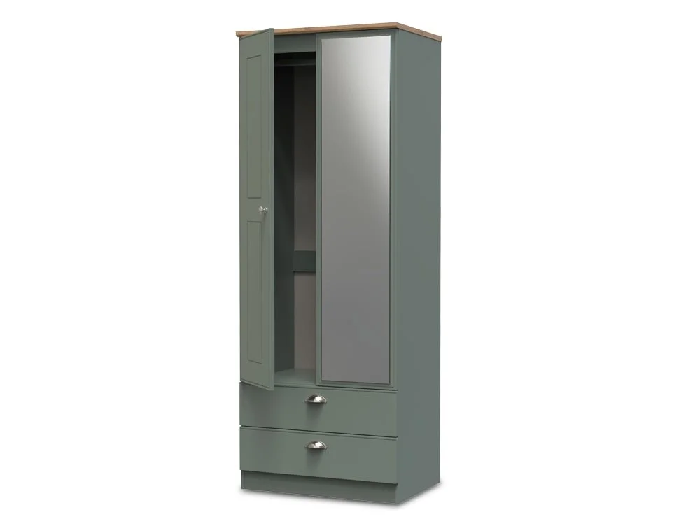 Welcome Welcome Victoria 2 Door 2 Drawer Tall Mirrored Double Wardrobe (Assembled)