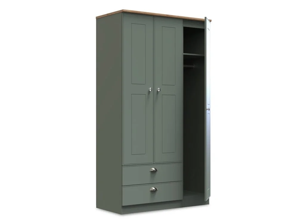 Welcome Welcome Victoria 3 Door 2 Drawer Tall Triple Wardrobe (Assembled)