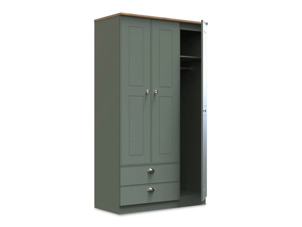 Welcome Welcome Victoria 3 Door 2 Drawer Triple Wardrobe (Assembled)