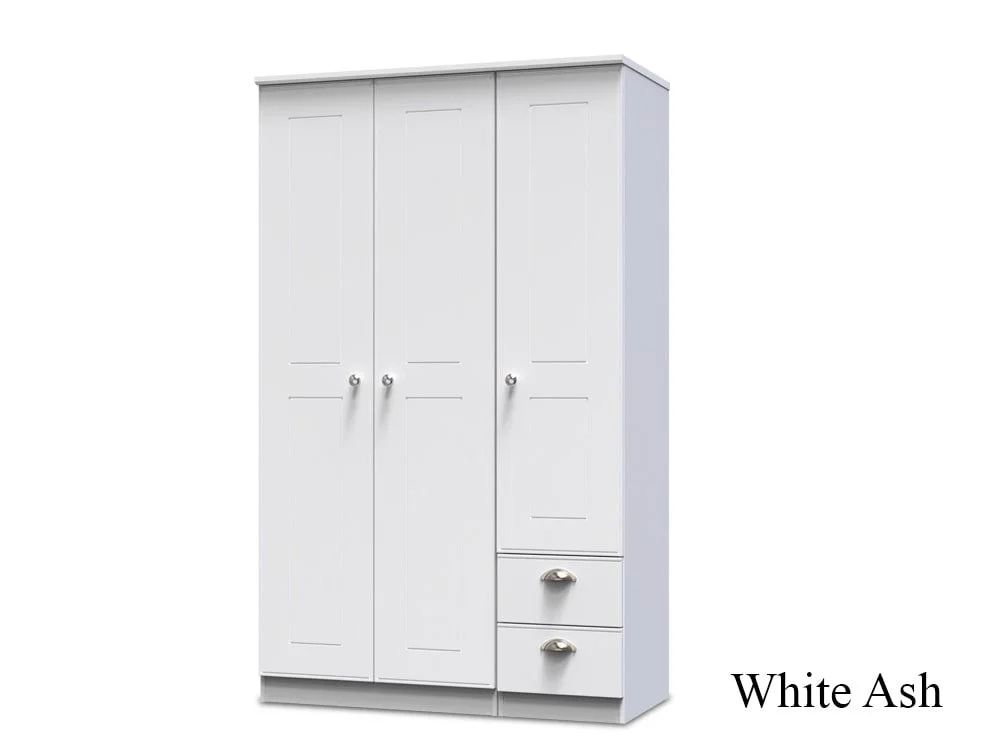 Welcome Welcome Victoria 3 Door 2 Small Drawer Tall Triple Wardrobe (Assembled)