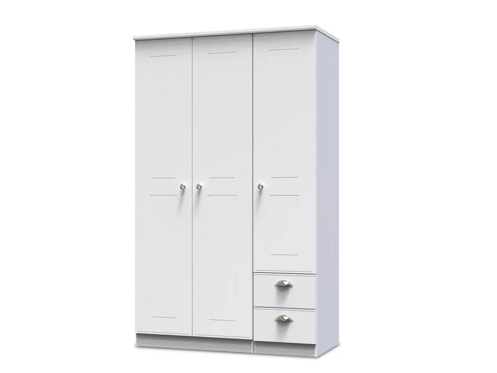 Welcome Welcome Victoria 3 Door 2 Small Drawer Tall Triple Wardrobe (Assembled)