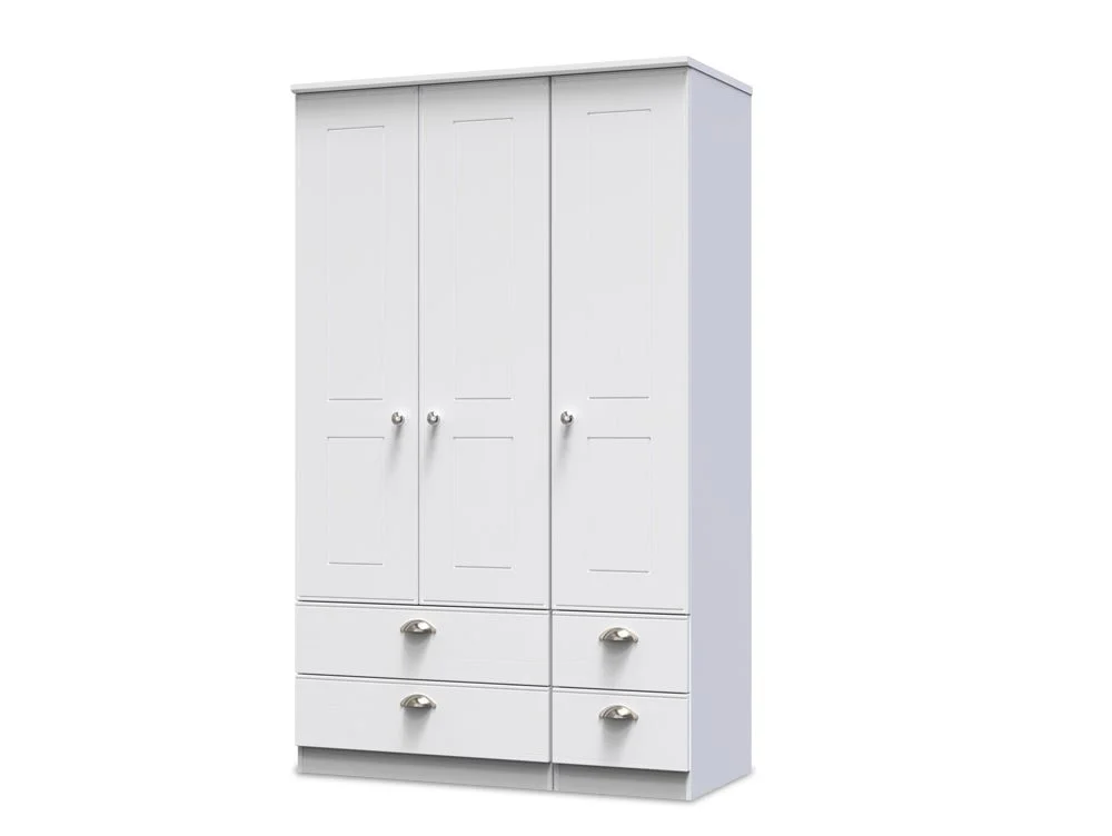 Welcome Welcome Victoria 3 Door 4 Drawer Tall Triple Wardrobe (Assembled)