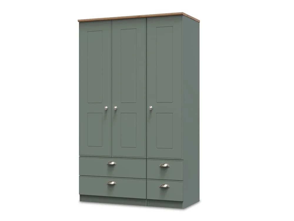 Welcome Welcome Victoria 3 Door 4 Drawer Tall Triple Wardrobe (Assembled)