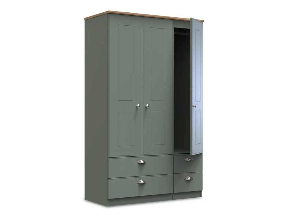 Welcome Welcome Victoria 3 Door 4 Drawer Triple Wardrobe (Assembled)