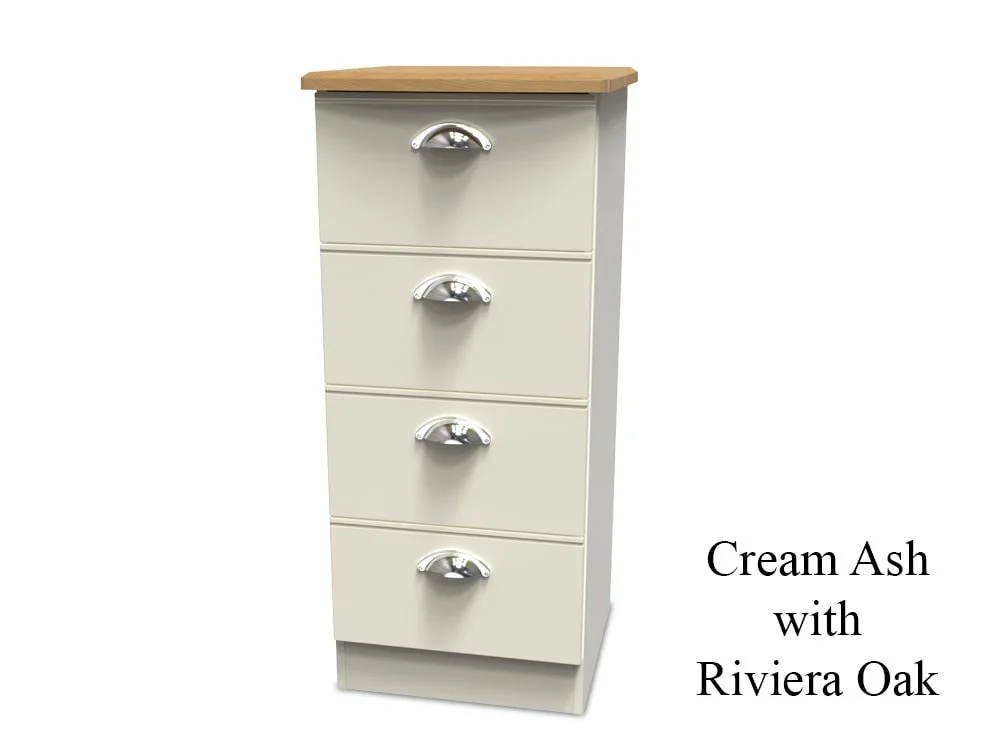 Welcome Welcome Victoria 4 Drawer Bedside Table (Assembled)