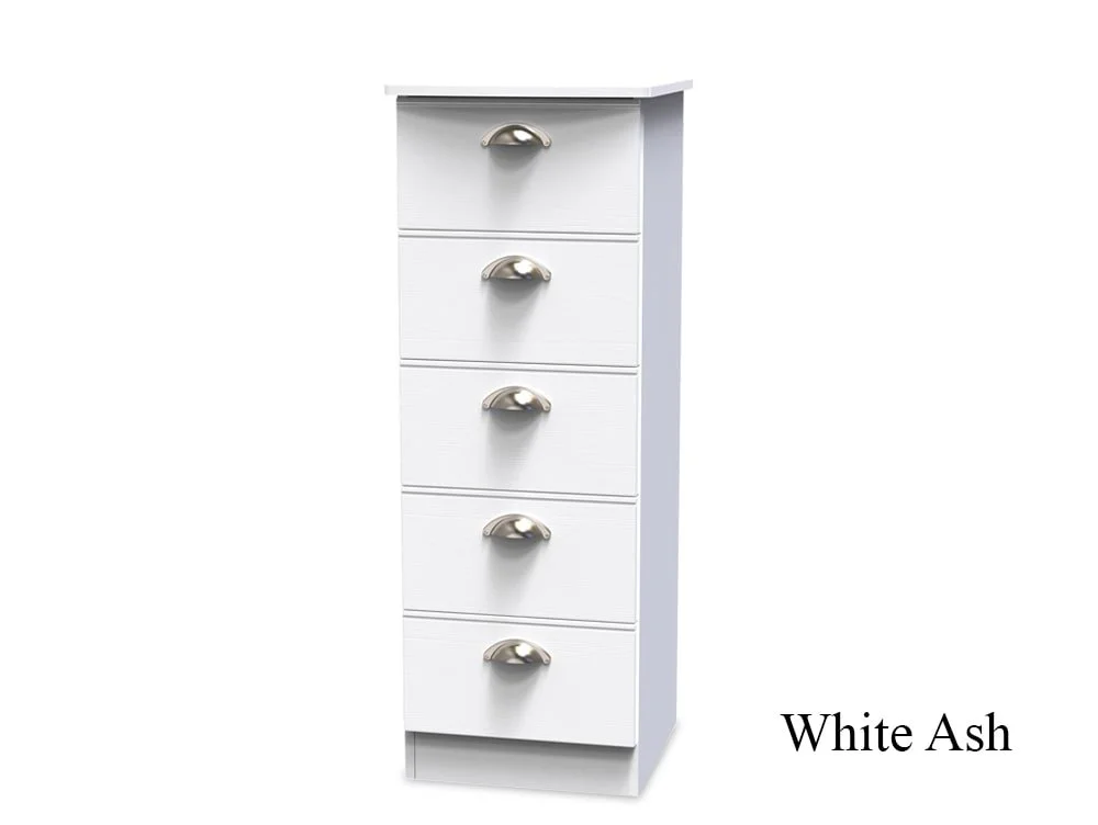 Welcome Welcome Victoria 5 Drawer Tall Narrow Chest of Drawers (Assembled)