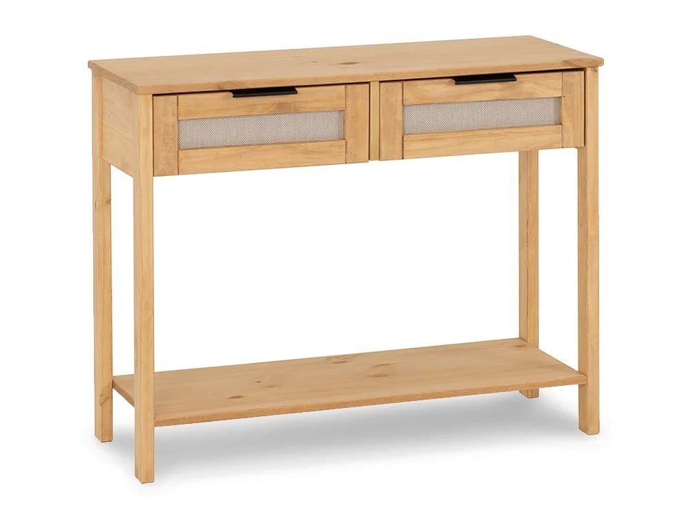 Seconique Seconique Corona Rattan and Pine 2 Drawer Console Table