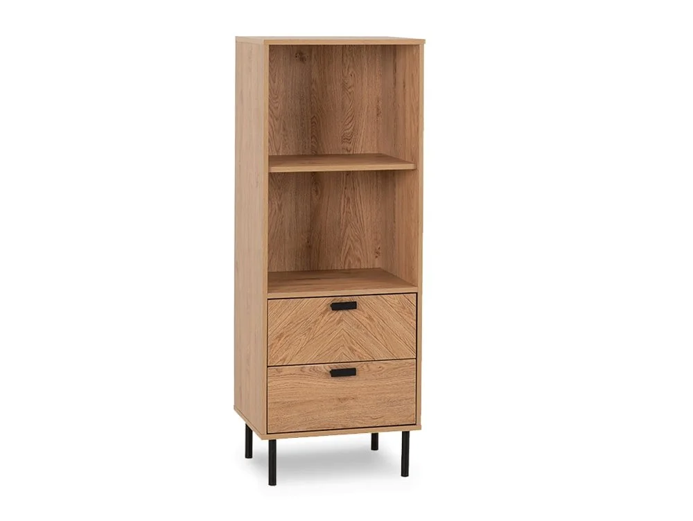 Seconique Seconique Leon Oak 2 Drawer Bookcase