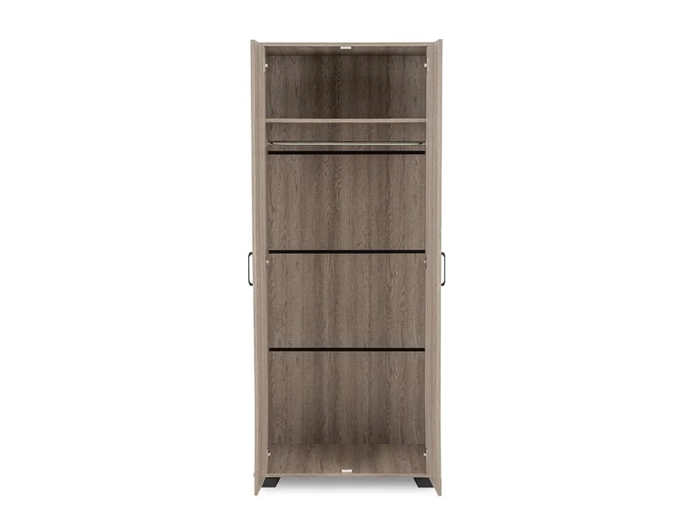 Seconique Seconique Oliver Light Oak 2 Door Double Wardrobe