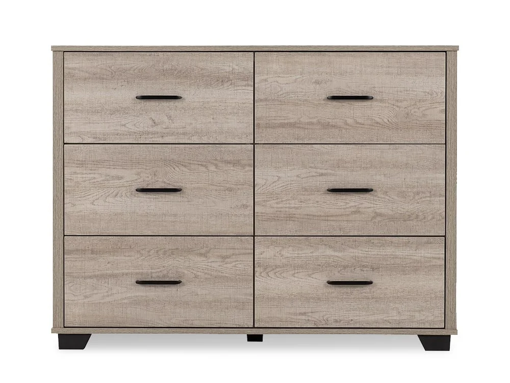 Seconique Seconique Oliver Light Oak 6 Drawer Chest of Drawers