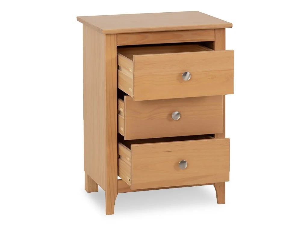 Seconique Seconique Oslo Antique Pine 3 Drawer Bedside Table