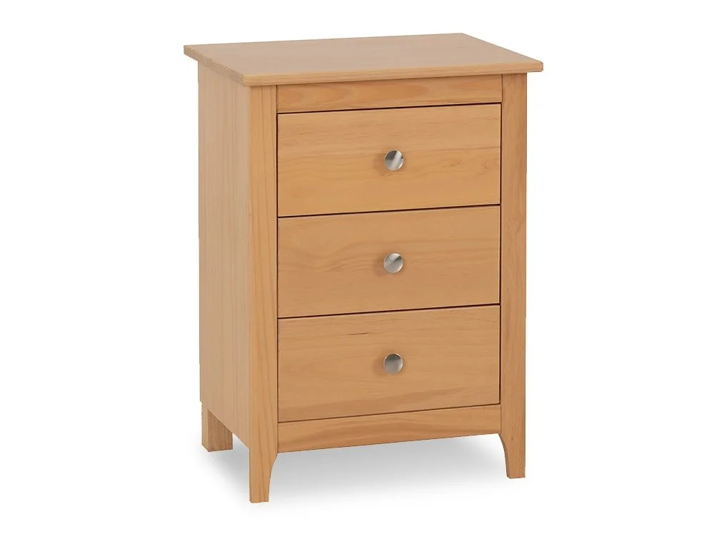 Seconique Seconique Oslo Antique Pine 3 Drawer Bedside Table