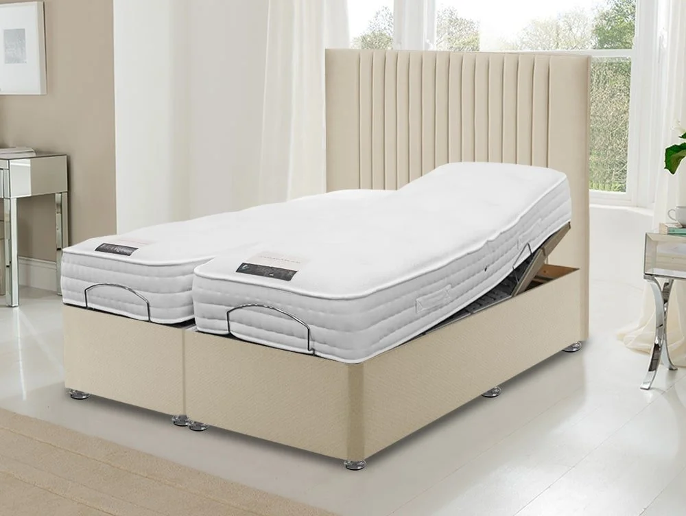 ASC ASC Contour Natural Bliss Pocket 1000 Electric Adjustable 6ft Super King Size Bed (2 x 3ft)