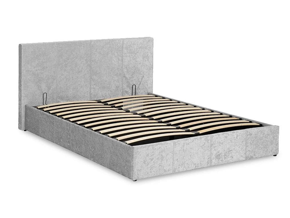 Seconique Seconique Waverley 4ft6 Double Grey Crushed Velvet Fabric Ottoman Ottoman Bed Frame