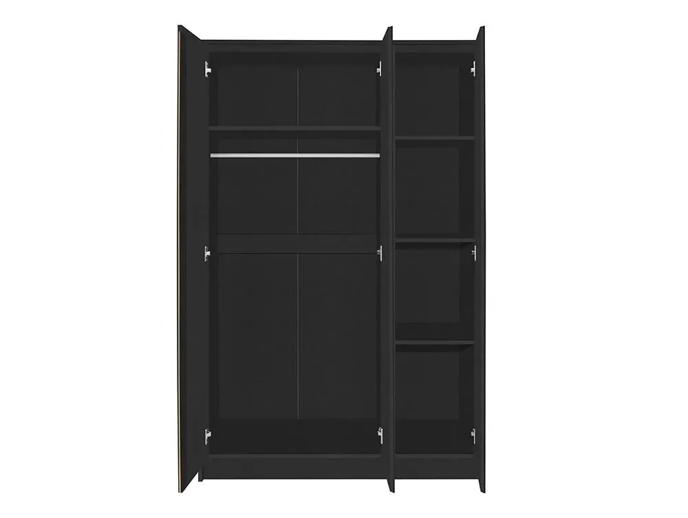 Seconique Seconique Malvern Black 4 Piece Large Bedroom Furniture Package