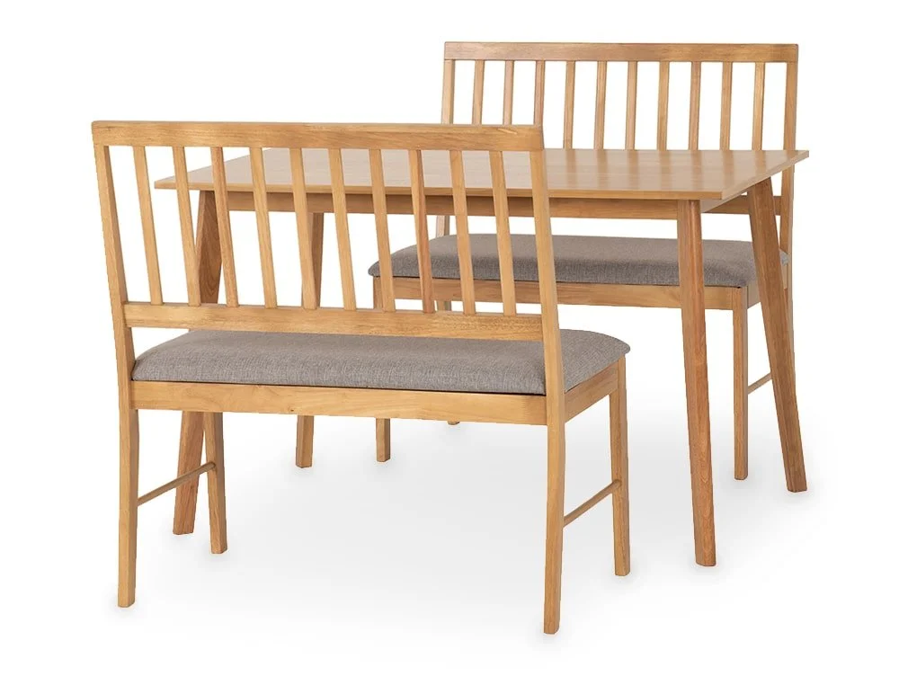 Seconique Seconique Austin Oak Dining Table and 2 Bench Set