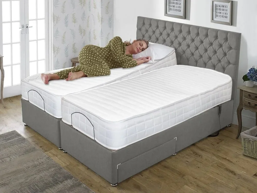 Flexisleep Flexisleep Backcare and Memory Extra Firm Dual Tension Electric Adjustable 5ft King Size Bed (2 x 2ft6)