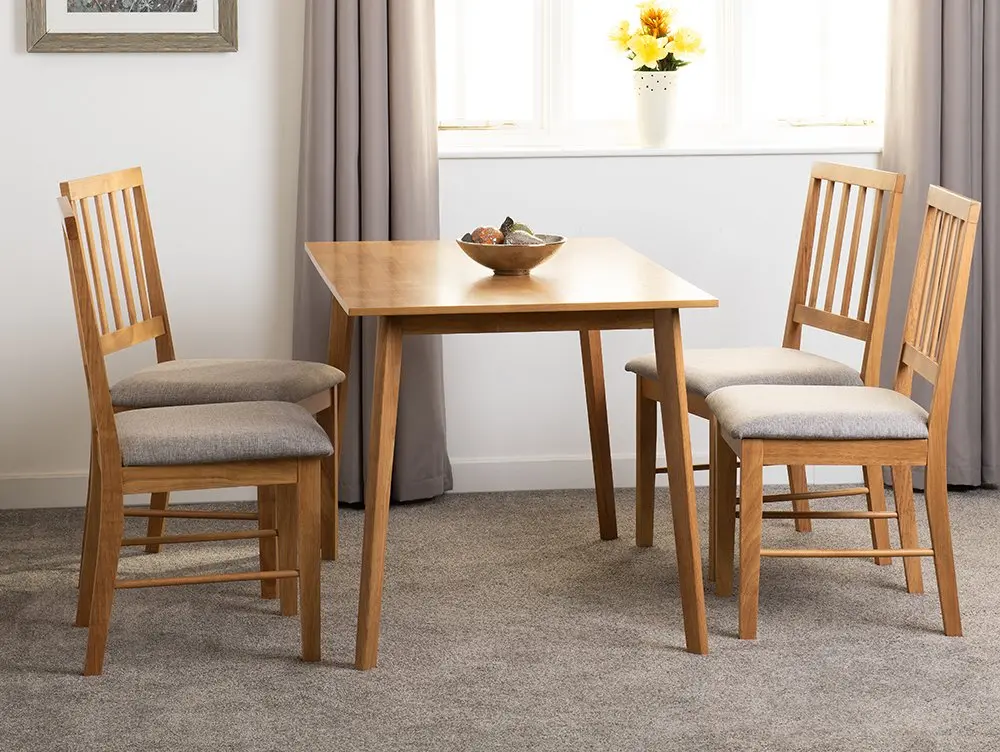 Seconique Seconique Austin Oak Dining Table and 4 Chair Set