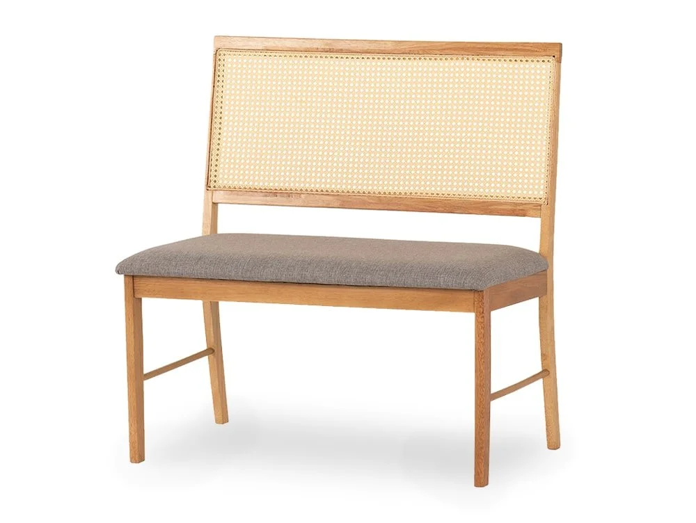 Seconique Seconique Ellis Oak and Rattan Dining Bench