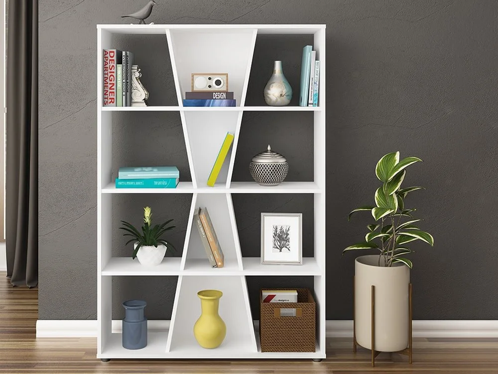 Seconique Seconique Naples White Bookcase