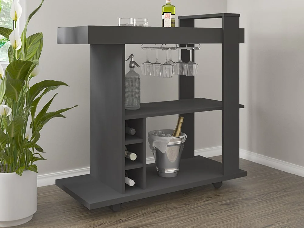 Seconique Seconique Naples Grey Drinks Trolley