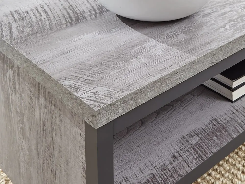 GFW GFW Boston Grey Wood Effect Coffee Table with Shelf