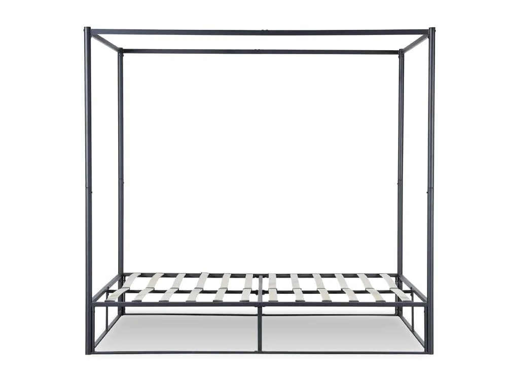 Birlea Furniture & Beds Birlea Farringdon 4ft Small Double Black 4 Poster Metal Bed Frame