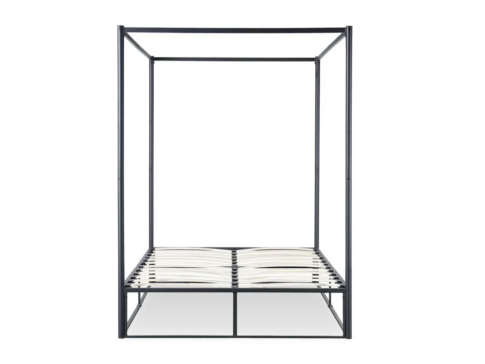 Birlea Furniture & Beds Birlea Farringdon 4ft Small Double Black 4 Poster Metal Bed Frame