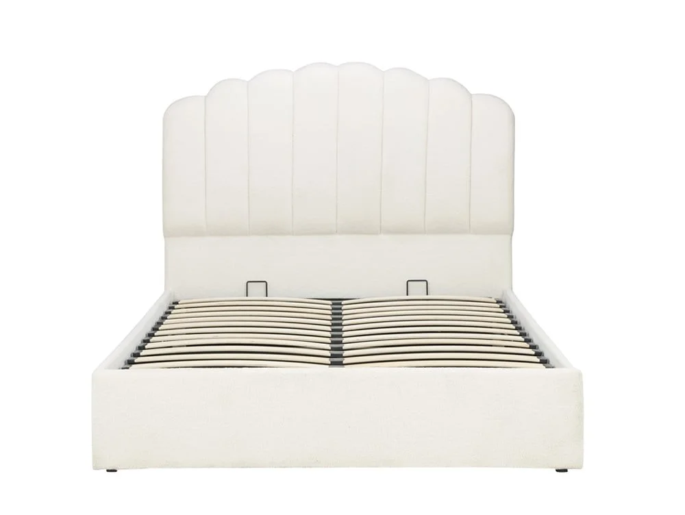 Birlea Furniture & Beds Birlea Monaco 5ft King Size White Fabric Ottoman Bed Frame