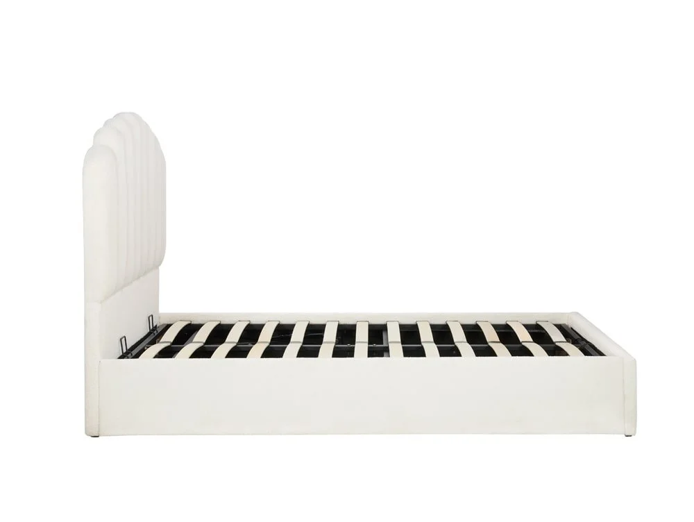 Birlea Furniture & Beds Birlea Monaco 5ft King Size White Fabric Ottoman Bed Frame