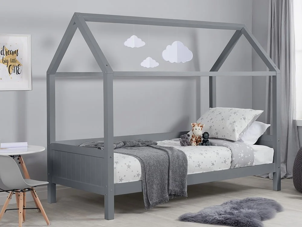 Birlea Furniture & Beds Birlea Home 3ft Single Grey Wooden Bed Frame